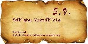Sághy Viktória névjegykártya